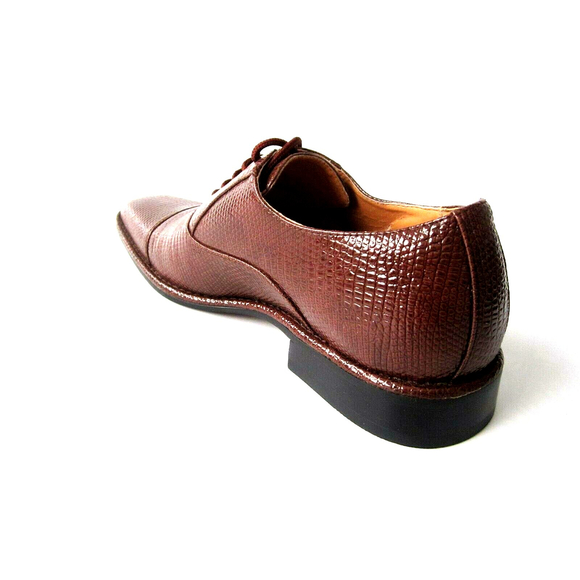 LUCIO RICCI "OXFORD"  DRESS CASUAL MEN SHOES BROWN LEATHER SIZE 8.5 M - Picture 7 of 12